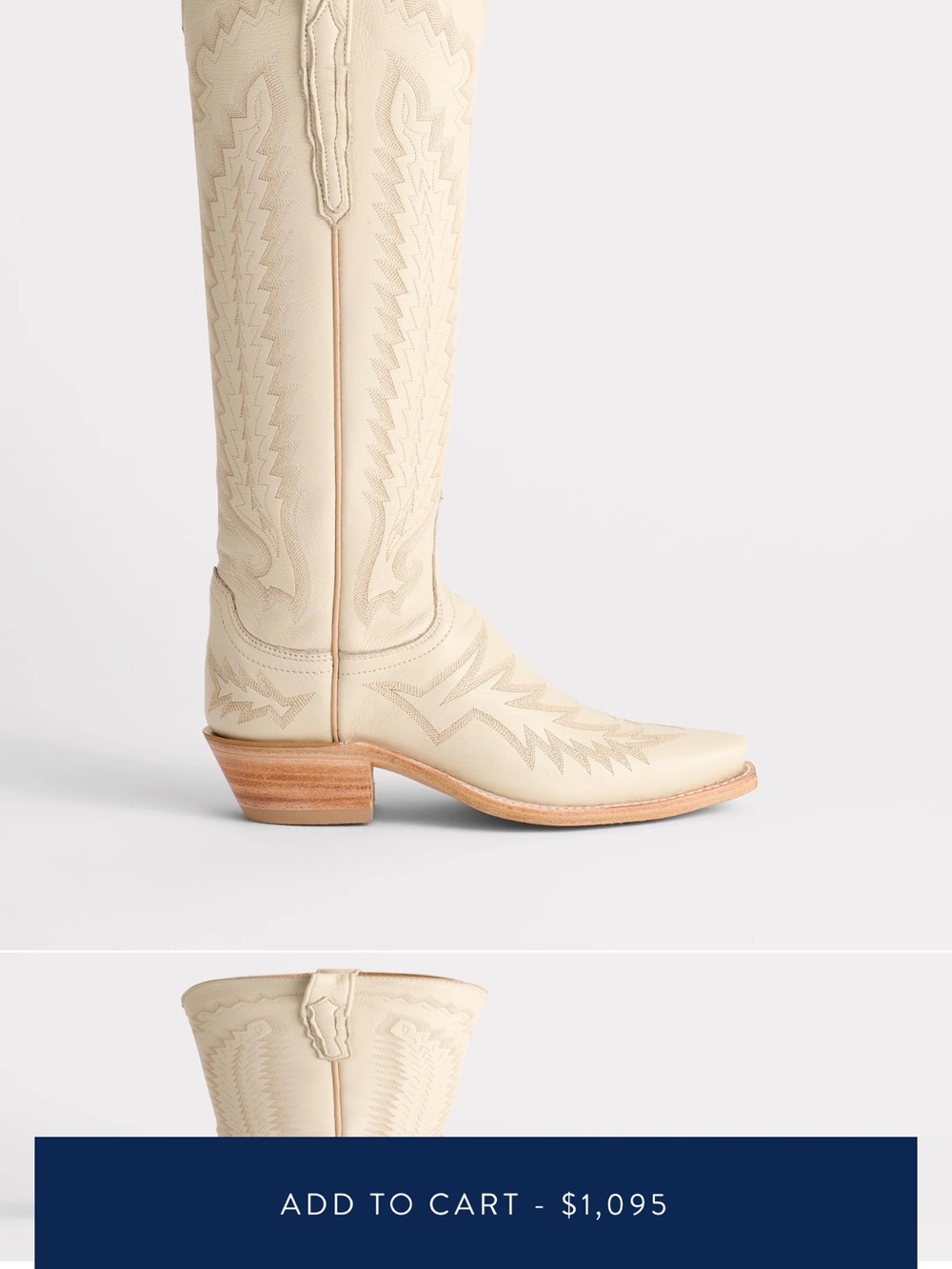 Lucchese Priscilla cowboy boot size 9 glitz cream - Picture 10 of 10